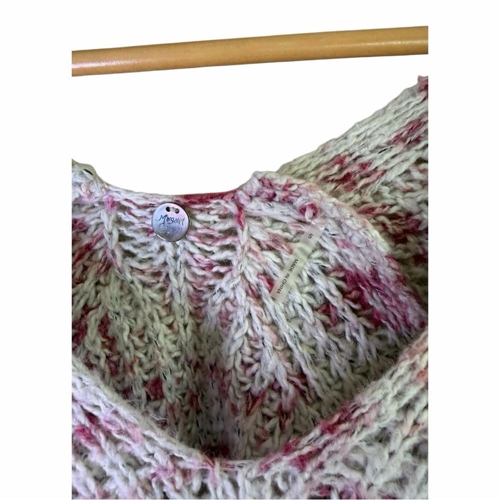 Margaret O’Leary Pink and White Sweater S - Picture 2 of 4